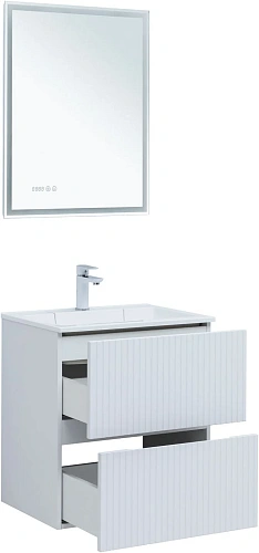 Тумба под раковину Aquanet Джейн 60 белый матовый 00313284 напольная/подвесная Тумба под раковину Aquanet Джейн 60 белый матовый 00313284 напольная/подвесная