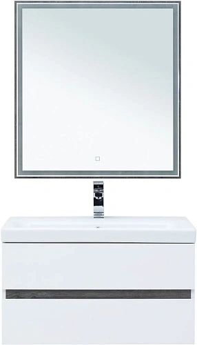 Тумба под раковину Aquanet Беркли 80 белый/дуб рошелье 00254290 Тумба под раковину Aquanet Беркли 80 белый/дуб рошелье 00254290