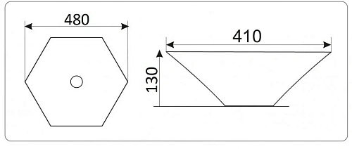 Раковина CeramaLux 607B накладная, под камень Раковина CeramaLux 607B накладная, под камень