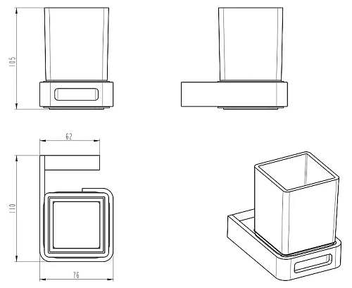 Стакан Boheme Q 10944-MW белый матовый Стакан Boheme Q 10944-MW белый матовый