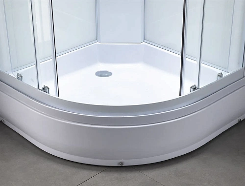 Душевая кабина Taliente с гидромассажем, 100x100x220см, четверть круга, профиль белый, прозрозрачное TA-100CW Душевая кабина Taliente с гидромассажем, 100x100x220см, четверть круга, профиль белый, прозрозрачное TA-100CW