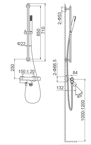 Смеситель для ванны Wonzon & Woghand с термостатом, Loop, черный матовый (WW-311-00-508) Смеситель для ванны Wonzon & Woghand с термостатом, Loop, черный матовый (WW-311-00-508)