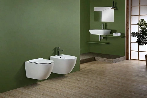 Биде подвесное CeramaLux 2197 -1 белый Биде подвесное CeramaLux 2197 -1 белый