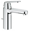 Картинка анонса товара «смеситель для раковины grohe eurosmart cosmopolitan (23325000) с донным клапаном, средний излив, хром»