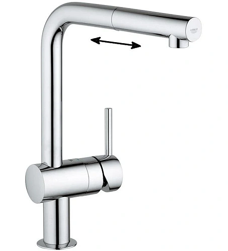 Смеситель для кухни GROHE Minta Touch с выдвижным изливом, хром (31360000) Смеситель для кухни GROHE Minta Touch с выдвижным изливом, хром (31360000)