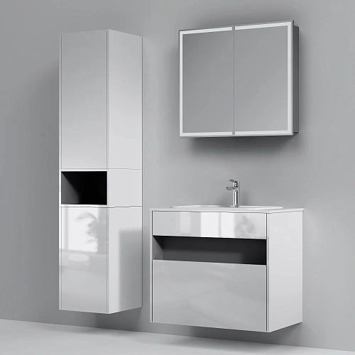 Тумба под раковину AM.PM Func M8FFUX0801WG pull-out, 80 см универсальная, белый Тумба под раковину AM.PM Func M8FFUX0801WG pull-out, 80 см универсальная, белый