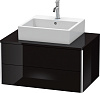 Картинка анонса товара «тумба под раковину duravit xsquare xs491004040 80 см черный глянцевый»