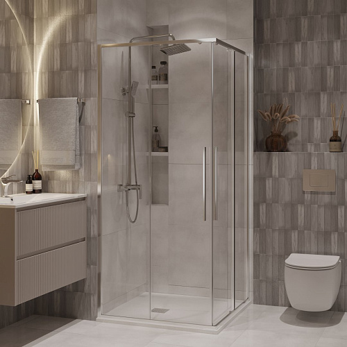 Душевой уголок Niagara Nova NG-6622-34 (80x80x195) квадратная, раздвижная, хром, стекло прозрачное Душевой уголок Niagara Nova NG-6622-34 (80x80x195) квадратная, раздвижная, хром, стекло прозрачное