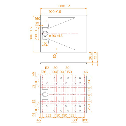 Душевой поддон RGW SMC TUS-W 800x1000 мм 553702810-01 прямоугольный белый Душевой поддон RGW SMC TUS-W 800x1000 мм 553702810-01 прямоугольный белый