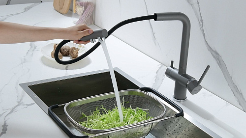 Смеситель для кухни Paulmark SERPENTINE серый металлик Se213222-GRM Смеситель для кухни Paulmark SERPENTINE серый металлик Se213222-GRM