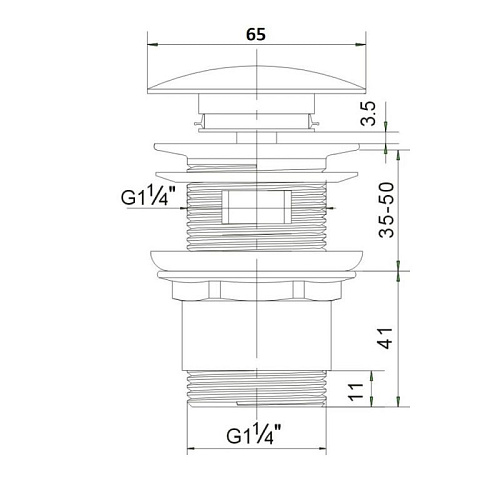 Донный клапан Orange X1-004br универсальный Донный клапан Orange X1-004br универсальный