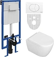 Комплект Унитаз подвесной STWORKI Ларвик 5512 безободковый с микролифтом + Система инсталляции для у 588887 Комплект Унитаз подвесной STWORKI Ларвик 5512 безободковый с микролифтом + Система инсталляции для у 588887