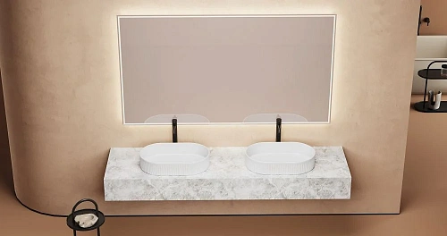 Раковина ABBER Bequem AC2116MW накладная, белая матовая Раковина ABBER Bequem AC2116MW накладная, белая матовая