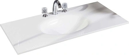 Раковина Boheme Solid Glass белая моноблок 101x52см 850-100 Раковина Boheme Solid Glass белая моноблок 101x52см 850-100