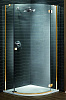 Картинка анонса товара «душевой уголок radaway almatea gold pdj 30702-09-08n 90х90 коричневое стекло r»