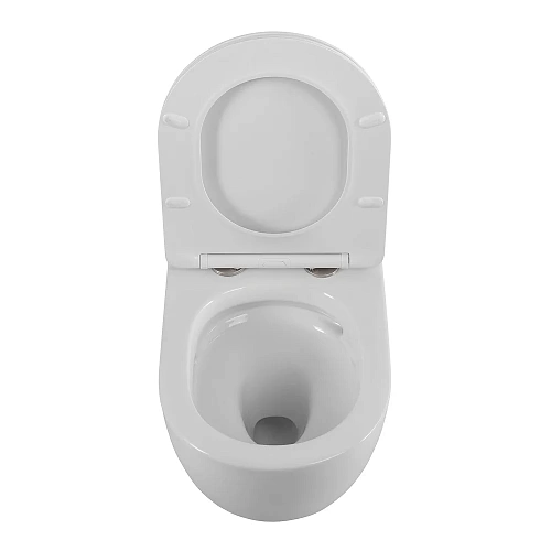 Унитаз подвесной CEZARES STYLUS-TOR CZR-6601-TH-TOR/SC безободковый с сиденьем и смывом TORNADO Унитаз подвесной CEZARES STYLUS-TOR CZR-6601-TH-TOR/SC безободковый с сиденьем и смывом TORNADO