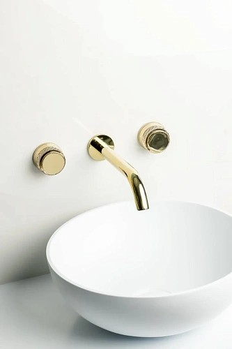 Смеситель для раковины Boheme AURA GOLD встраиваемый 152-2-G-A Смеситель для раковины Boheme AURA GOLD встраиваемый 152-2-G-A