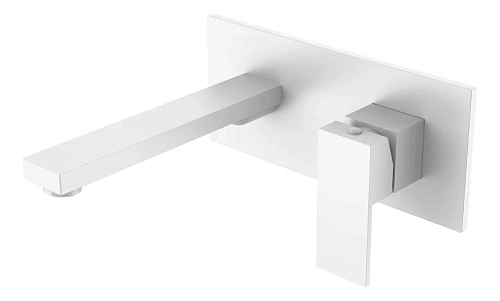 Смеситель для раковины Boheme Qubic Matt White 475-MW встроенный Смеситель для раковины Boheme Qubic Matt White 475-MW встроенный