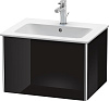 Картинка анонса товара «тумба под раковину duravit xsquare xs407104040 подвесная 61 см черный глянцевый»