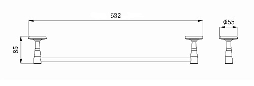 Полотенцедержатель Rush Balearic BA39531 60 см Полотенцедержатель Rush Balearic BA39531 60 см