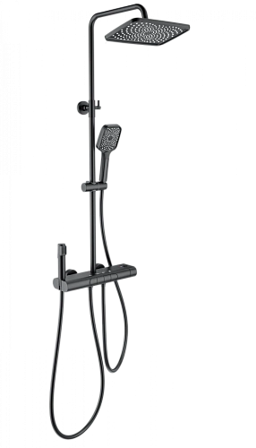 Душевая система Wonzon & Woghand с термостатом, черный матовый (WW-B4129-MB) Душевая система Wonzon & Woghand с термостатом, черный матовый (WW-B4129-MB)