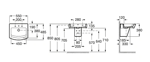 Полупьедестал Roca Hall 337621000 Полупьедестал Roca Hall 337621000