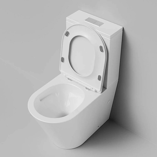 Унитаз напольный GROSSMAN GR-4458SQ 64x36x83,5 белый, безободковый, торнадо с тонкой крышкой Унитаз напольный GROSSMAN GR-4458SQ 64x36x83,5 белый, безободковый, торнадо с тонкой крышкой