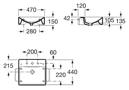 Раковина Roca Diverta 47x44 327111000 Раковина Roca Diverta 47x44 327111000