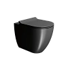 Унитаз приставной GSI PURA безободковый Swirlflush черный матовый (881026) без сиденья Унитаз приставной GSI PURA безободковый Swirlflush черный матовый (881026) без сиденья