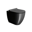 Унитаз приставной GSI PURA безободковый Swirlflush черный матовый (881026) без сиденья Унитаз приставной GSI PURA безободковый Swirlflush черный матовый (881026) без сиденья