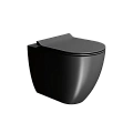 Унитаз приставной GSI PURA безободковый Swirlflush черный матовый (881026) без сиденья Унитаз приставной GSI PURA безободковый Swirlflush черный матовый (881026) без сиденья