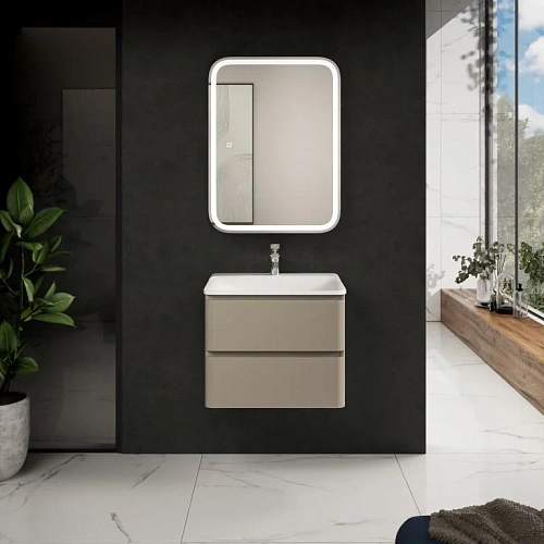 Тумба под раковину AQUAme AQM900460BG S4 подвесная 60 см бежевый Тумба под раковину AQUAme AQM900460BG S4 подвесная 60 см бежевый