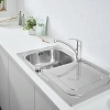 Кухонная мойка Grohe K300 из нержавеющей стали с корзинчатым вентилем, 31563SD0, левая/правая Кухонная мойка Grohe K300 из нержавеющей стали с корзинчатым вентилем, 31563SD0, левая/правая