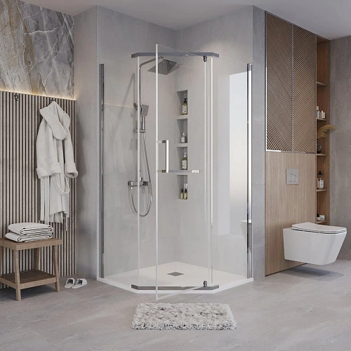 Душевой уголок GROSSMAN Pragma 302.K33.03.1010.10.00 (100x100x195) трапеция,распашн,хром,стекло прозрачн Душевой уголок GROSSMAN Pragma 302.K33.03.1010.10.00 (100x100x195) трапеция,распашн,хром,стекло прозрачн