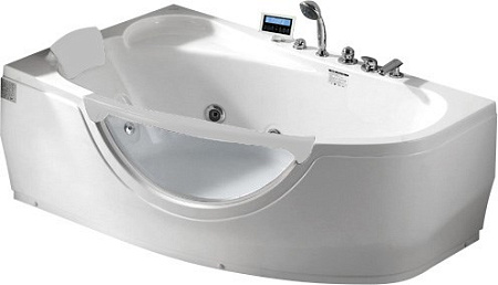 Акриловая ванна Gemy G9046 K L 161x96 угловая, асимметричная, левая, гидромассажная