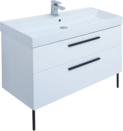 Тумба под раковину Aquanet Nova 100 белый глянец 00249922 Тумба под раковину Aquanet Nova 100 белый глянец 00249922