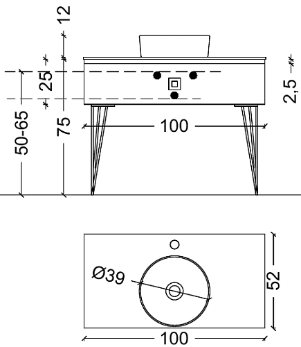 Тумба под раковину Boheme Lucido 100 см Насыщенный Синий 770-100-BL Тумба под раковину Boheme Lucido 100 см Насыщенный Синий 770-100-BL