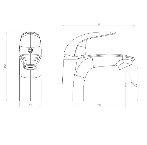 Смеситель для раковины Damixa Palace Bit 310210000 Смеситель для раковины Damixa Palace Bit 310210000