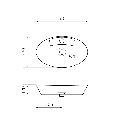 Раковина Gid N9398 51142 накладная белая 61x37x12 Раковина Gid N9398 51142 накладная белая 61x37x12