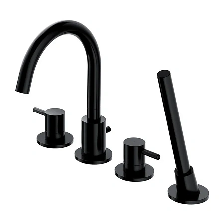 Смеситель на борт ванны OMNIRES Y Y1232BL (черный BLH) на 4 отверстия Смеситель на борт ванны OMNIRES Y Y1232BL (черный BLH) на 4 отверстия