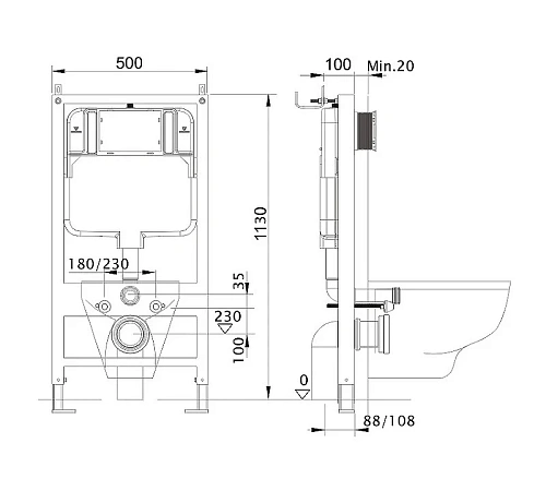Комплект унитаза Aquatek ЕВРОПА AQ1901-00 с инсталляцией INS-0000012 без клавиши и крепежа с тонким SET AQUATEK ЕВРОПА Комплект унитаза Aquatek ЕВРОПА AQ1901-00 с инсталляцией INS-0000012 без клавиши и крепежа с тонким SET AQUATEK ЕВРОПА