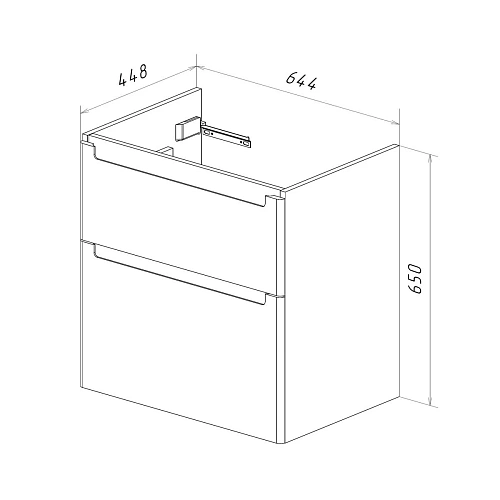 Тумба под раковину Lemark BUNO 70 см подвесная/напольная, серый/белый LM04B70T Тумба под раковину Lemark BUNO 70 см подвесная/напольная, серый/белый LM04B70T
