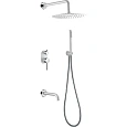 Душевая система Boheme UNO 464-2-WCR белый хром с изливом Душевая система Boheme UNO 464-2-WCR белый хром с изливом