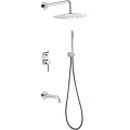 Душевая система Boheme UNO 464-2-WCR белый хром с изливом Душевая система Boheme UNO 464-2-WCR белый хром с изливом