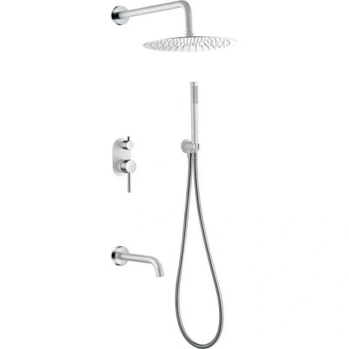 Душевая система Boheme UNO 464-2-WCR белый хром с изливом Душевая система Boheme UNO 464-2-WCR белый хром с изливом