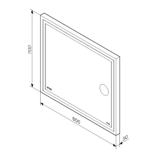 Зеркало AM.PM Gem M91AMOX0803WG с LED-подсветкой, часами 80 см Зеркало AM.PM Gem M91AMOX0803WG с LED-подсветкой, часами 80 см