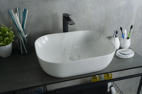 Раковина Gid K397D9 53322 накладная под камень глянцевая 50x40x14 Раковина Gid K397D9 53322 накладная под камень глянцевая 50x40x14