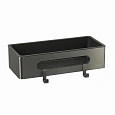 Полка Lemark SHELF LINE с крючками, графит/вставка-пластик графит 9776045 Полка Lemark SHELF LINE с крючками, графит/вставка-пластик графит 9776045