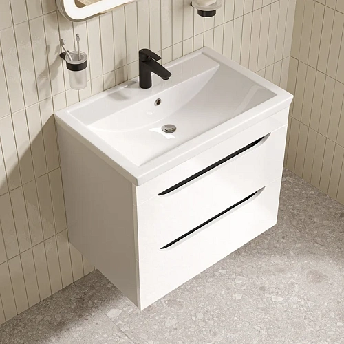 Тумба с раковиной IDDIS Ray RAY70W0i95K подвесная, 70 см, белый Тумба с раковиной IDDIS Ray RAY70W0i95K подвесная, 70 см, белый