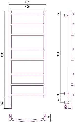 Полотенцесушитель электрический Сунержа Галант 3.0 1000х400 МЭМ левый 05-5800-1040 Состаренная бронз Полотенцесушитель электрический Сунержа Галант 3.0 1000х400 МЭМ левый 05-5800-1040 Состаренная бронз